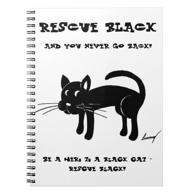 Rescue Black Cats Notebook (Front)