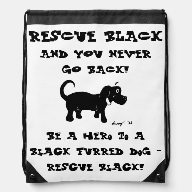 Rescue Black Dogs Backpack (Front)