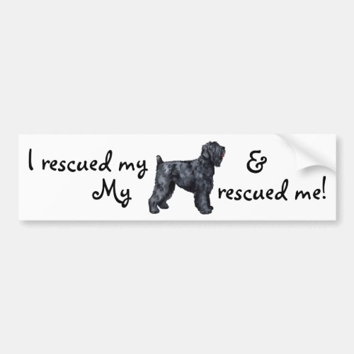 Rescue Black Russian Terrier Bumper Sticker