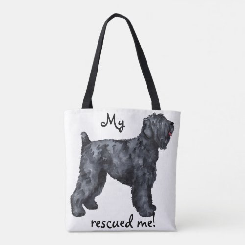 Rescue Black Russian Terrier Tote Bag