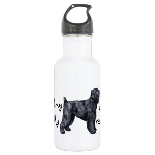 Rescue Black Russian Terrier Water Bottle