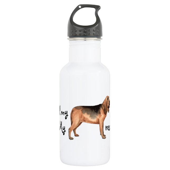 Rescue Bloodhound Stainless Steel Water Bottle (Front)
