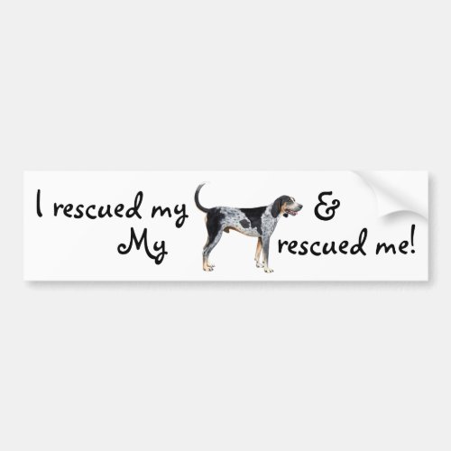 Rescue Bluetick Coonhound Bumper Sticker