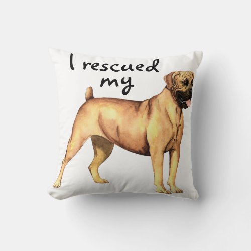Rescue Boerboel Throw Pillow