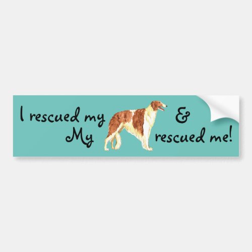 Rescue Borzoi Bumper Sticker