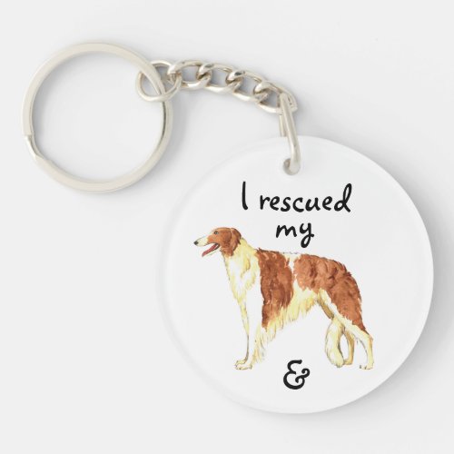 Rescue Borzoi Keychain