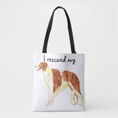 Rescue Borzoi Tote Bag