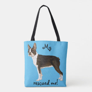 Rescue Boston Terrier Tote Bag