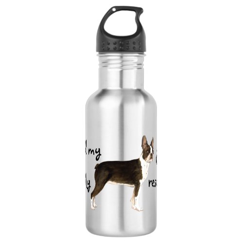 Rescue Boston Terrier Water Bottle