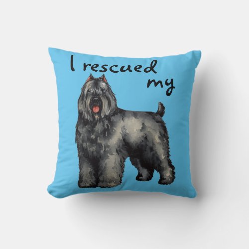 Rescue Bouvier Throw Pillow