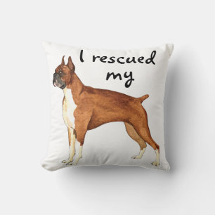 Rescue Boxer Throw Pillow