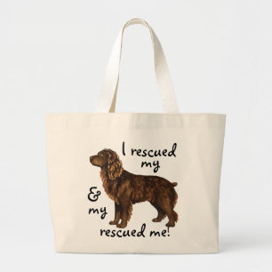 Rescue Boykin Spaniel Large Tote Bag