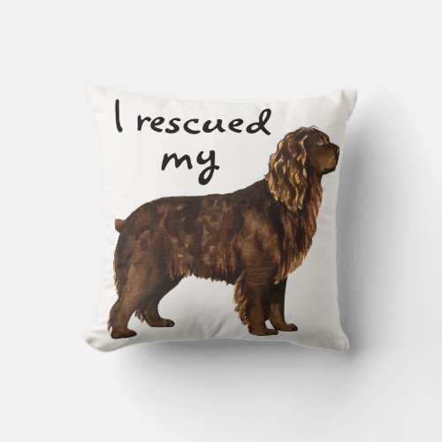 Rescue Boykin Spaniel Throw Pillow