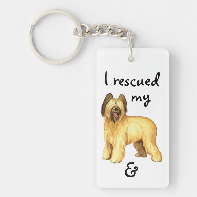 Rescue Briard Keychain (Front)