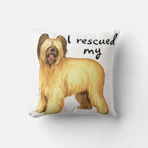 Rescue Briard Throw Pillow