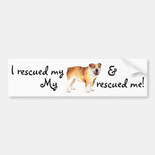 Rescue Bulldog Bumper Sticker