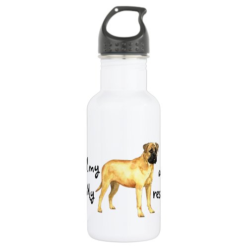 Rescue Bullmastiff Stainless Steel Water Bottle