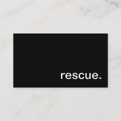 Customizable Rescue Business Card