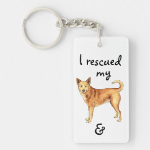 Rescue Canaan Dog Keychain