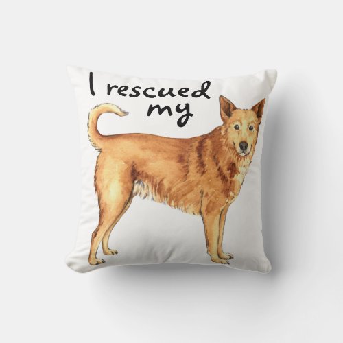 Rescue Canaan Dog Throw Pillow