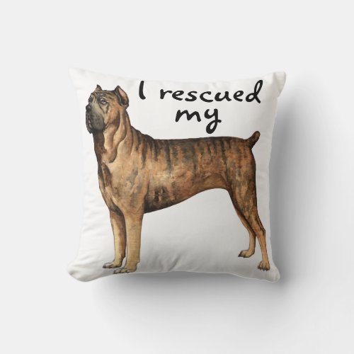 Rescue Cane Corso Throw Pillow