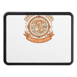 Rescue Cat Club Cat Rescue Adoption Vintage Vector Hitch Cover