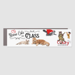 Rescue Cats Have Class Car Magnet