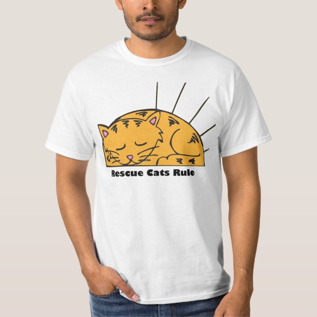 Rescue Cats Rule Tee (Front)