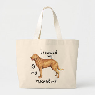 Rescue Chesapeake Bay Retriever Large Tote Bag