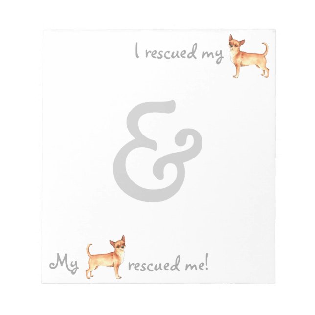 Rescue Chihuahua Notepad (Front)