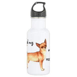 Rescue Chihuahua Stainless Steel Water Bottle