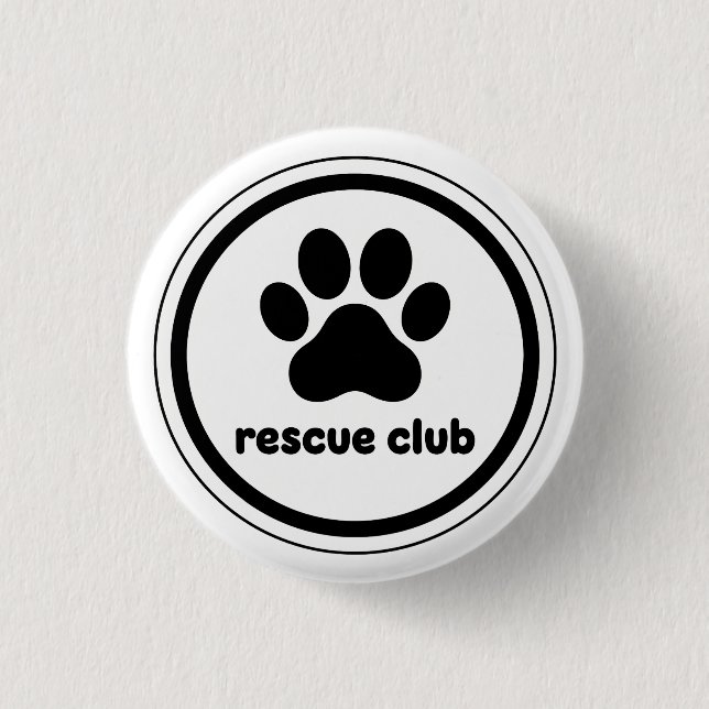 Rescue Club – United by Paws Button (Front)