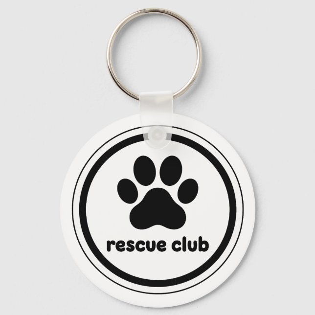 Rescue Club – United by Paws Keychain (Front)