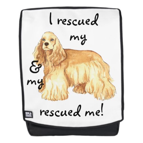 Rescue Cocker Spaniel Backpack