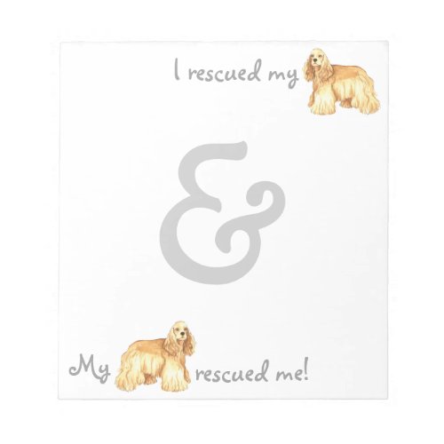 Rescue Cocker Spaniel Notepad