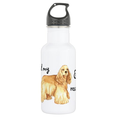 Rescue Cocker Spaniel Stainless Steel Water Bottle