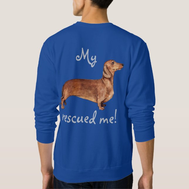 Rescue Dachshund Sweatshirt (Back)