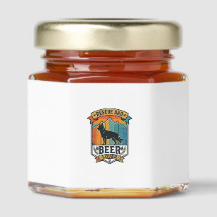 Rescue Dad Beer Lover Dog Vintage Sunset_1 Honey Jar Favors