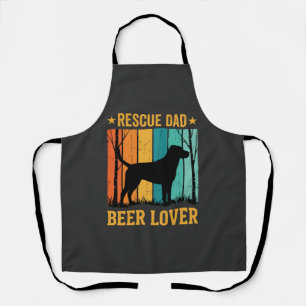 Rescue Dad Beer Lover Vintage Dog Apron