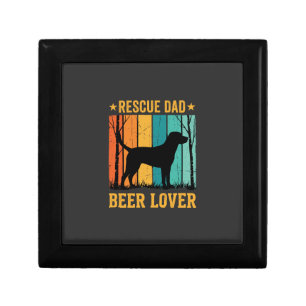 Rescue Dad Beer Lover Vintage Dog Gift Box