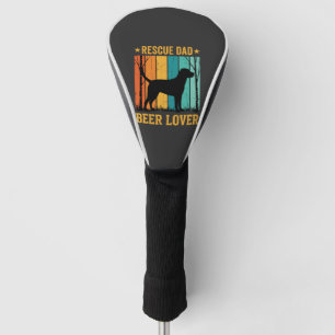 Rescue Dad Beer Lover Vintage Dog Golf Head Cover