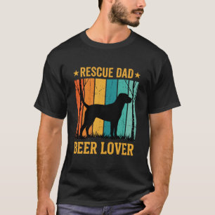 Rescue Dad Beer Lover Vintage Dog T-Shirt