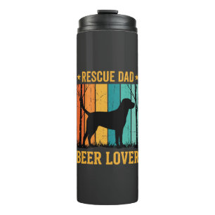 Rescue Dad Beer Lover Vintage Dog Thermal Tumbler