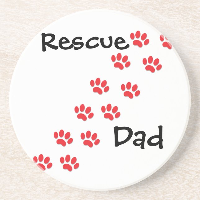 Rescue Dad Drink Coaster (Front)