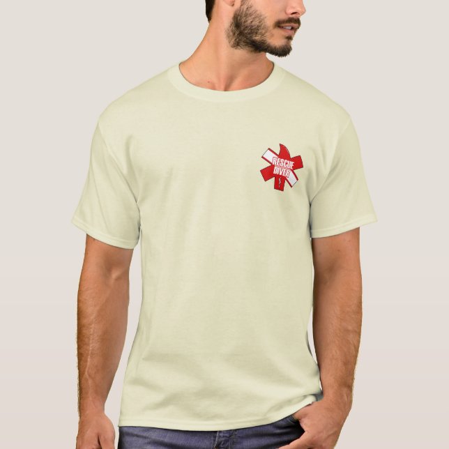 Rescue Diver Cross Dive Flag Style 1 T-Shirt (Front)