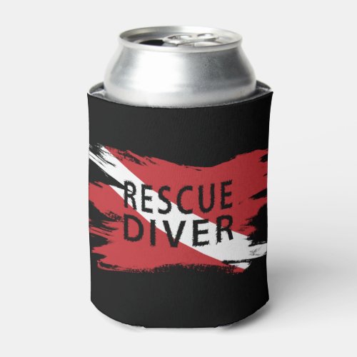 Rescue Diver Diver Down Flag Scuba flag Can Cooler