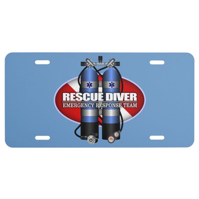 "Rescue Diver" License Plate (Front)