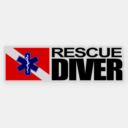 Rescue Diver Rectangular Sticker