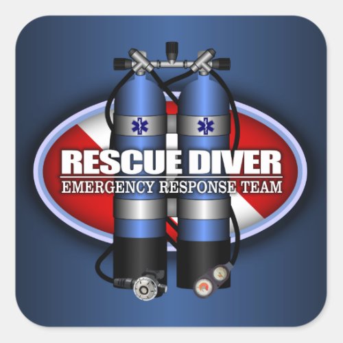 Rescue Diver ST Square Sticker