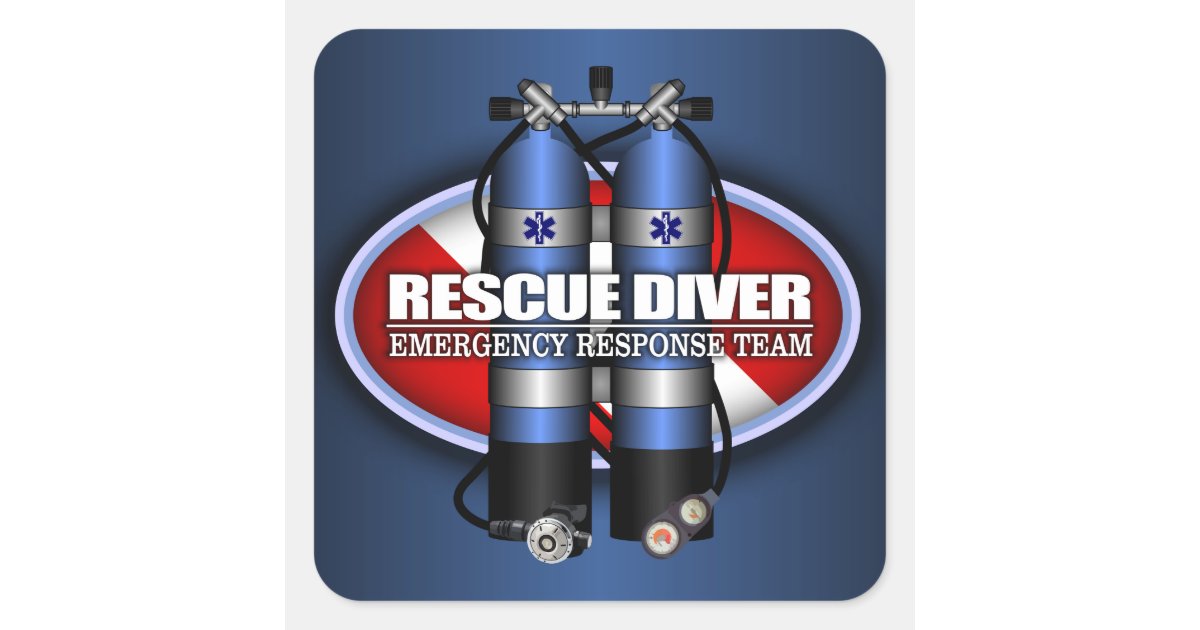 Rescue Diver (ST) Square Sticker